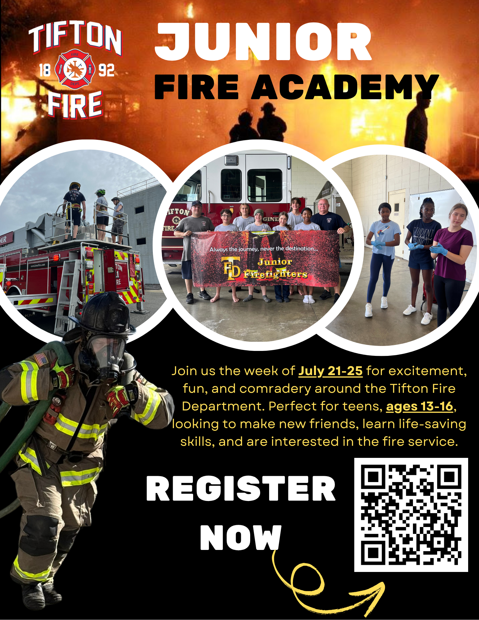 Junior Fire Academy Flyer