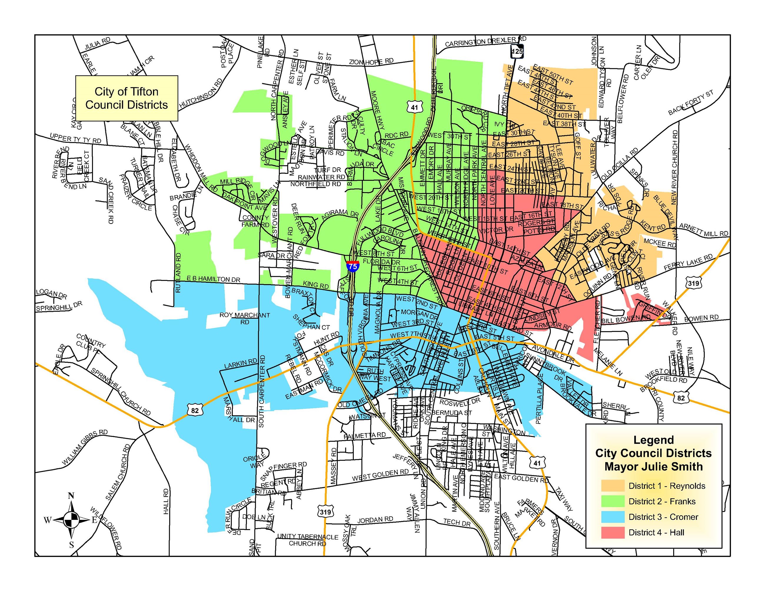 Council Districts Map - 2024