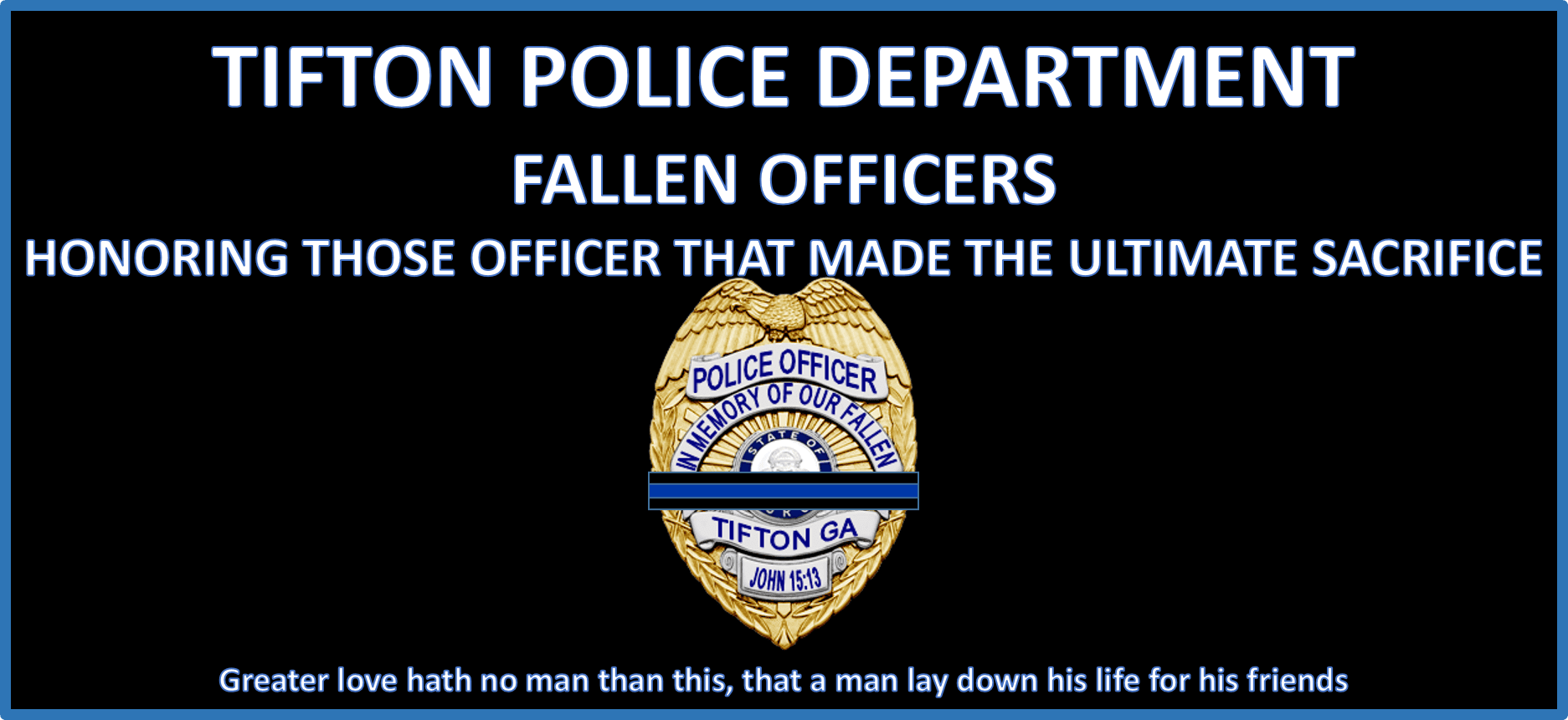TPD Fallen Officers - Honoring those officers that made the ultimate sacrifice